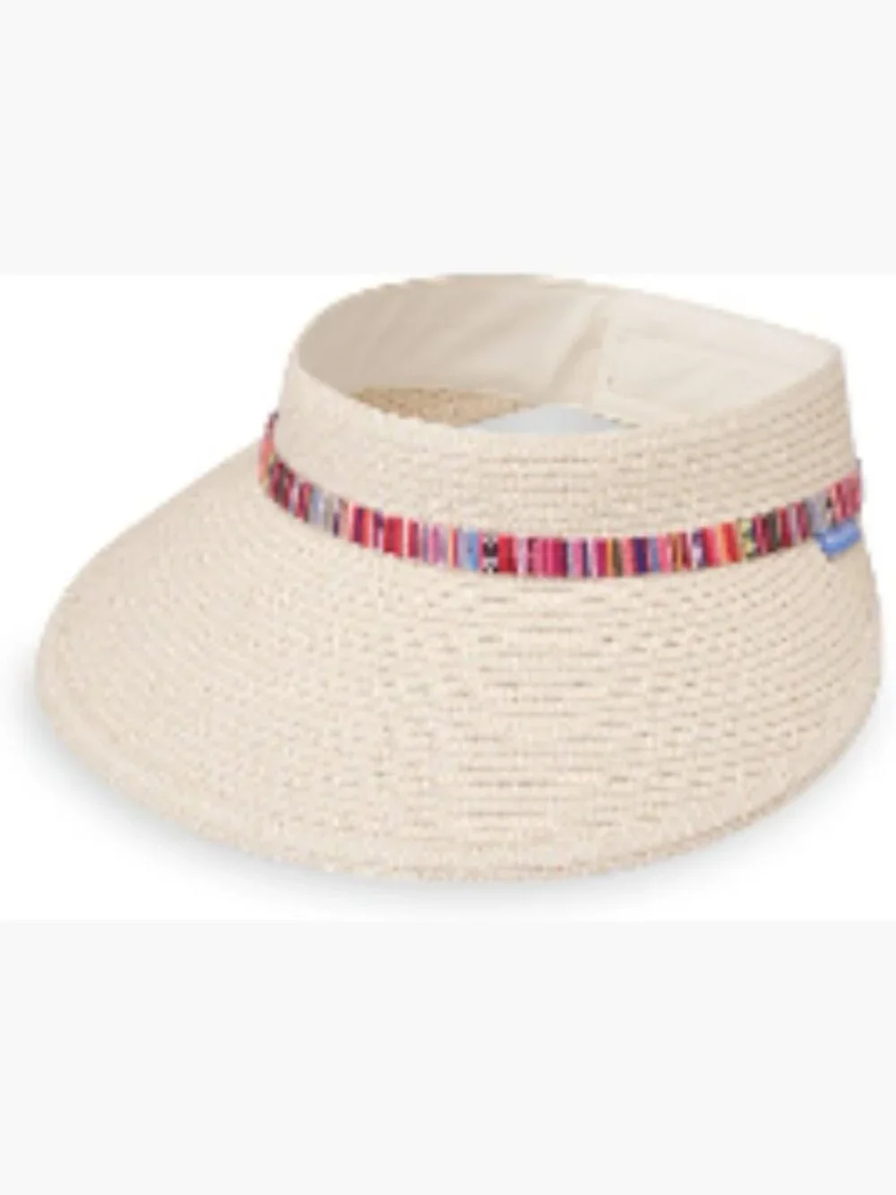 UPF 50+ Wide Brim Sun Visor - Packable, Adjustable Velcro Closure